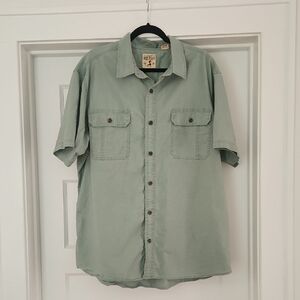 Red Head Brand Men's Casual Sage Green Button Down Shirt Size XXL